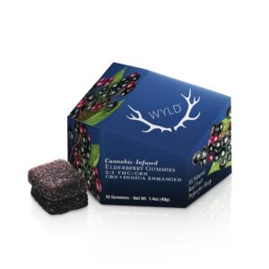 Elderberry 2:1 CBN + Indica Enhanced  10 Pack  Gummies  THC: 100mg, CBN: 50mg