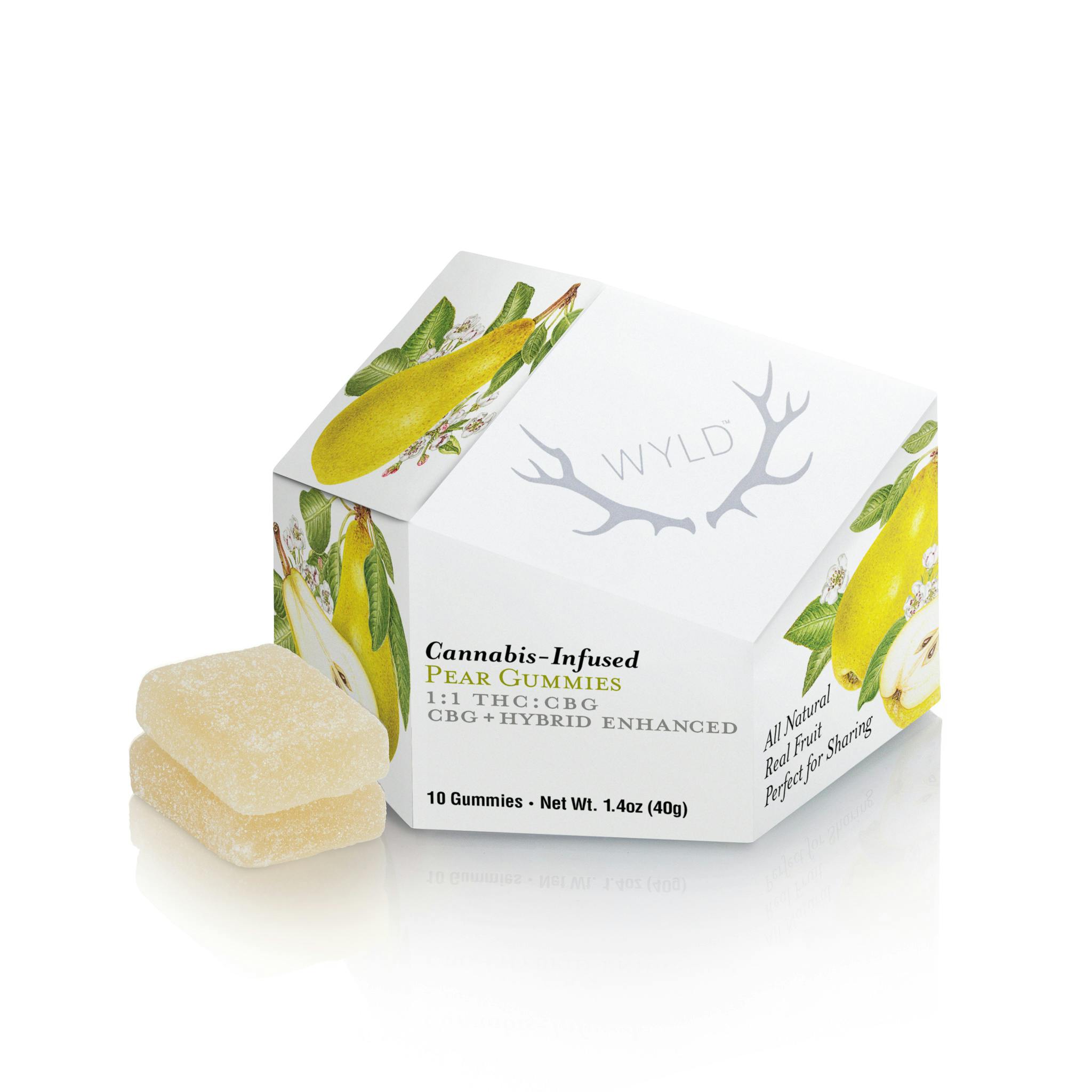 Pear 1:1 CBG + Hybrid Enhanced Gummies THC: 100mg