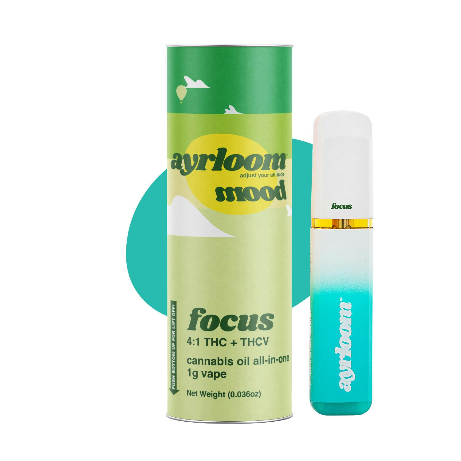Focus Mood THC: THCV Disposable 1g