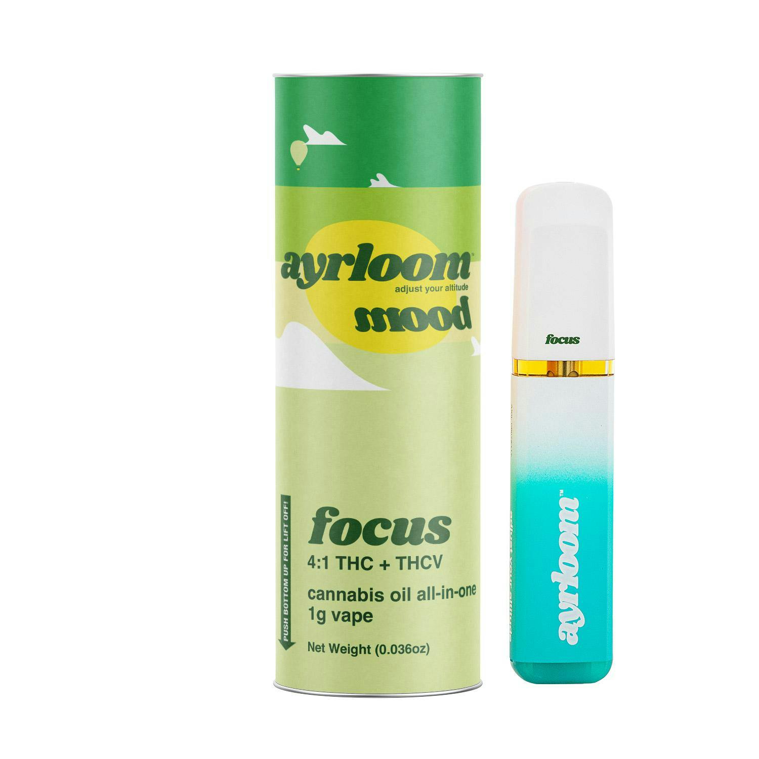 Focus Mood THC: THCV Disposable 1g - Image 3