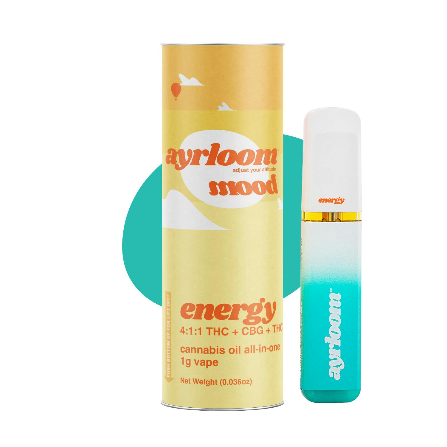 Energy Mood THC:THCV:CBG Disposable 1g