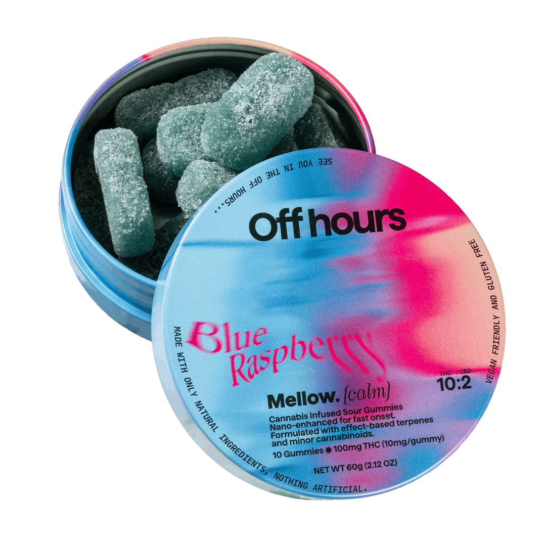 Blue Raspberry "Mellow" 10 Pack Gummies THC: 100mg - Image 3